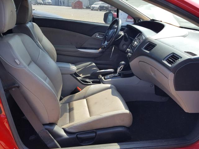 2HGFG3B0XDH526580 - 2013 HONDA CIVIC EXL წითელი ფოტო 5
