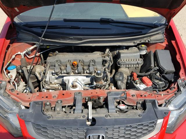 2HGFG3B0XDH526580 - 2013 HONDA CIVIC EXL წითელი ფოტო 7