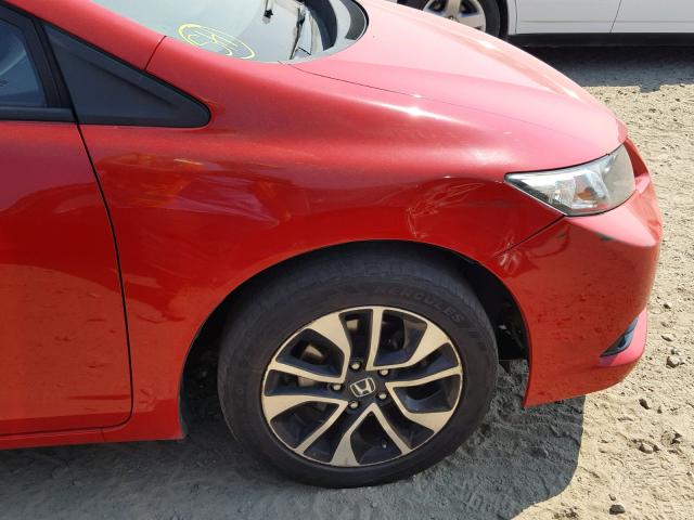2HGFG3B0XDH526580 - 2013 HONDA CIVIC EXL წითელი ფოტო 9