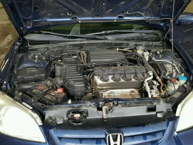 2HGES25872H537569 - 2002 HONDA CIVIC BLUE photo 7