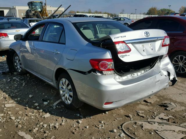 5YFBU4EE3CP054279 - 2012 TOYOTA COROLLA SILVER photo 3