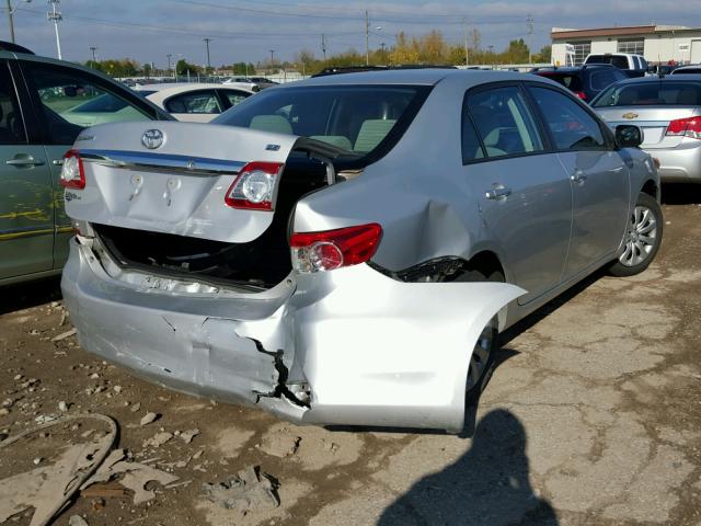 5YFBU4EE3CP054279 - 2012 TOYOTA COROLLA SILVER photo 4