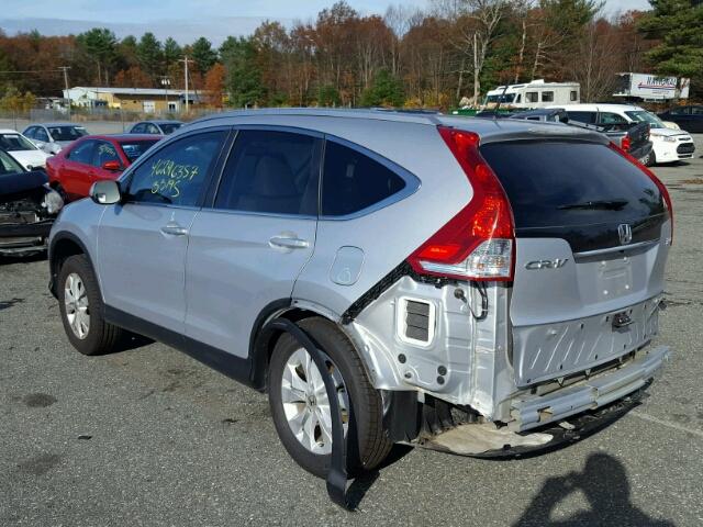 2HKRM4H74EH709058 - 2014 HONDA CR-V EXL SILVER photo 3