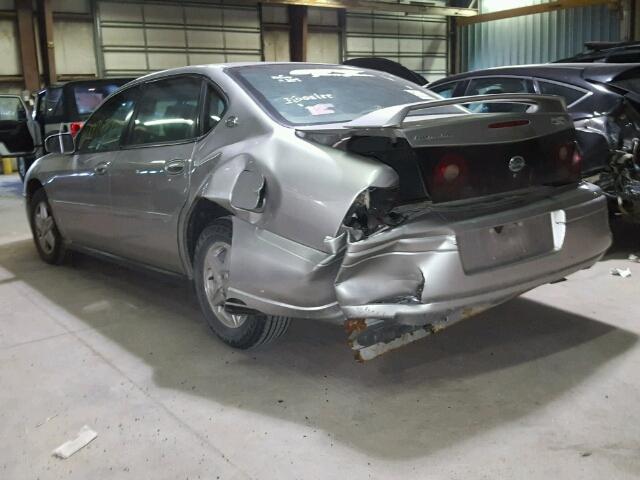 2G1WF55E659377240 - 2005 CHEVROLET IMPALA SILVER photo 3