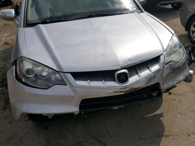 5J8TB18258A020688 - 2008 ACURA RDX SILVER photo 9