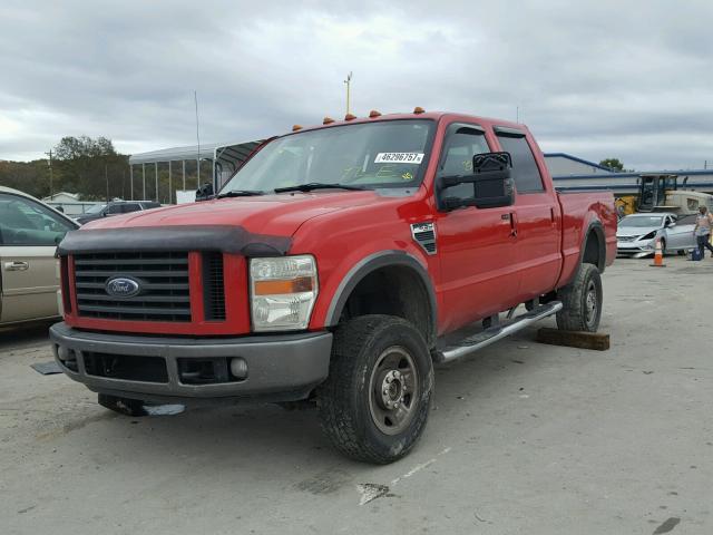 1FTSW21Y78EB52623 - 2008 FORD F250 SUPER RED photo 2