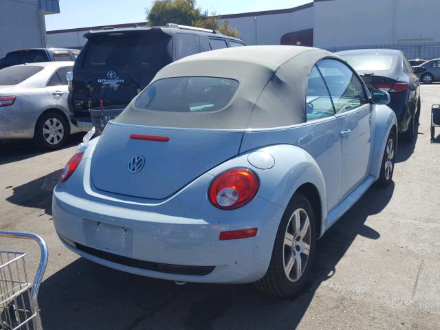 3VWRF31Y86M311559 - 2006 VOLKSWAGEN NEW BEETLE TEAL photo 4