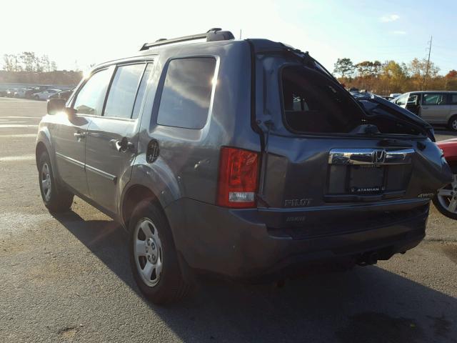 5FNYF4H25CB025416 - 2012 HONDA PILOT GRAY photo 3