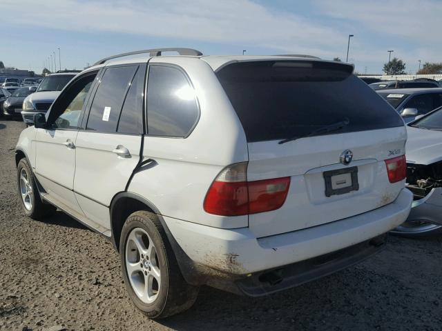 5UXFA53553LV95148 - 2003 BMW X5 WHITE photo 3