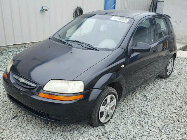 KL1TD62655B395544 - 2005 CHEVROLET AVEO BASE Սև լուսանկար 2