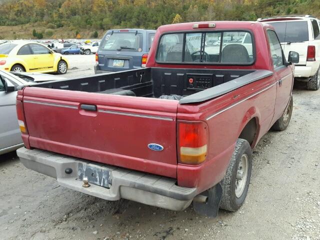 1FTCR10A6PUC87297 - 1993 FORD RANGER MAROON photo 4