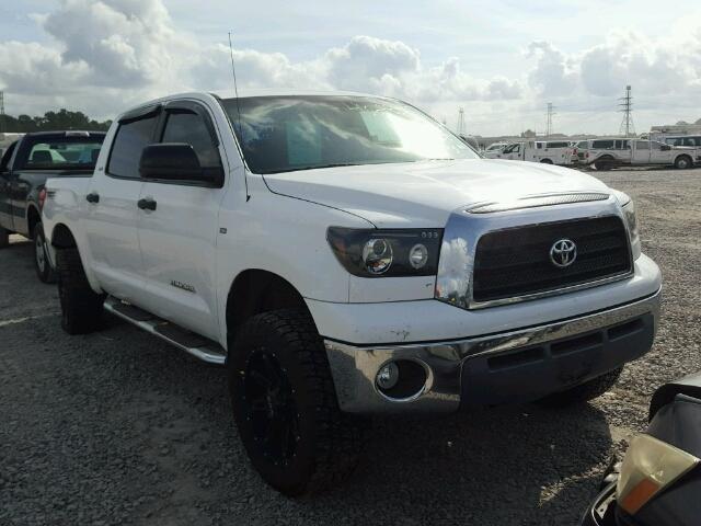 5TFDV54138X082036 - 2008 TOYOTA TUNDRA CRE WHITE photo 1