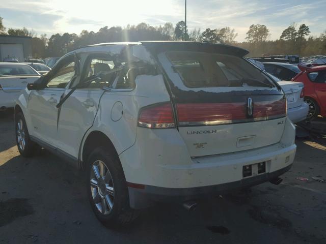 2LMDU68C57BJ18481 - 2007 LINCOLN MKX WHITE photo 3