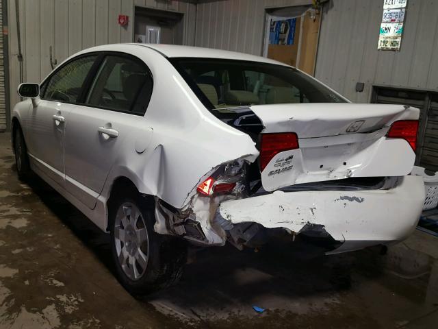 1HGFA16588L056196 - 2008 HONDA CIVIC WHITE photo 3