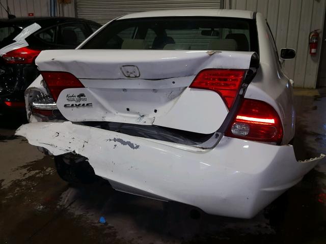 1HGFA16588L056196 - 2008 HONDA CIVIC WHITE photo 9