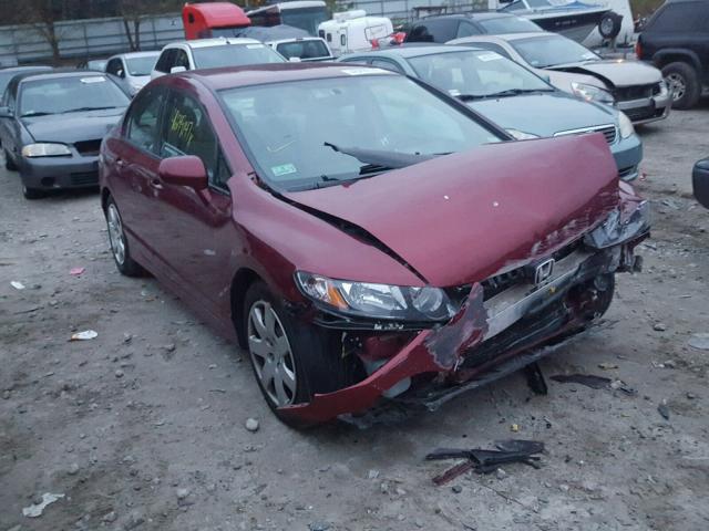 2HGFA1F52BH518739 - 2011 HONDA CIVIC LX RED photo 1