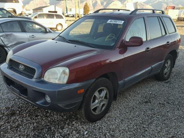 KM8SC73D83U376798 - 2003 HYUNDAI SANTA FE G BURGUNDY photo 2