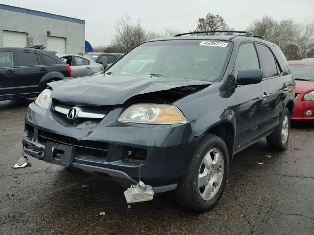 2HNYD18284H558239 - 2004 ACURA MDX GREEN photo 2