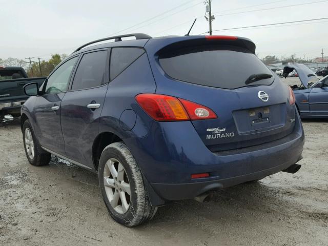 JN8AZ18W29W134256 - 2009 NISSAN MURANO S BLUE photo 3