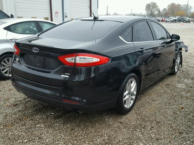 3FA6P0HR3DR356236 - 2013 FORD FUSION SE BLACK photo 4