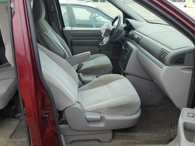 2FMZA51666BA05940 - 2006 FORD FREESTAR S MAROON photo 5