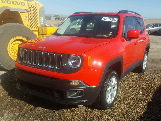 ZACCJBBB8HPF18903 - 2017 JEEP RENEGADE L RED photo 2