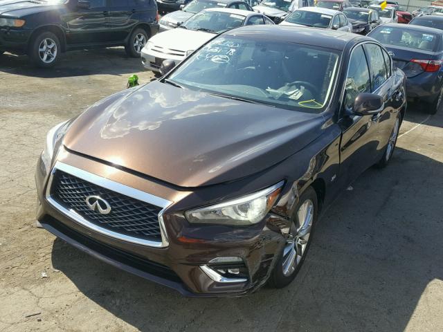 JN1EV7AR0JM441492 - 2018 INFINITI Q50 LUXE BROWN photo 2