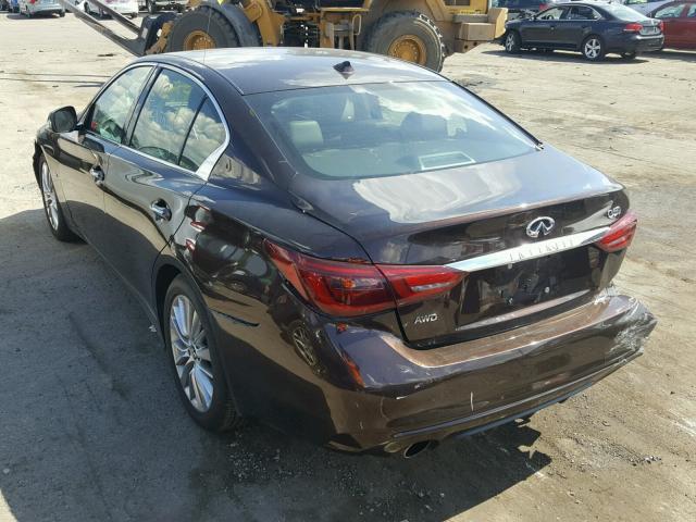 JN1EV7AR0JM441492 - 2018 INFINITI Q50 LUXE BROWN photo 3