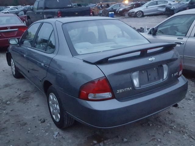 3N1CB51D41L494425 - 2001 NISSAN SENTRA XE GRAY photo 3