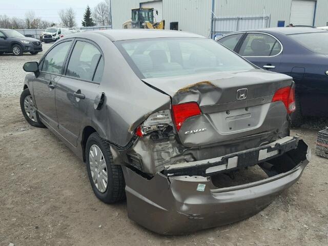 2HGFA16377H002933 - 2007 HONDA CIVIC DX BROWN photo 3