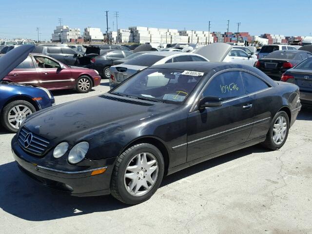 WDBPJ75J21A018046 - 2001 MERCEDES-BENZ CL 500 BLACK photo 2