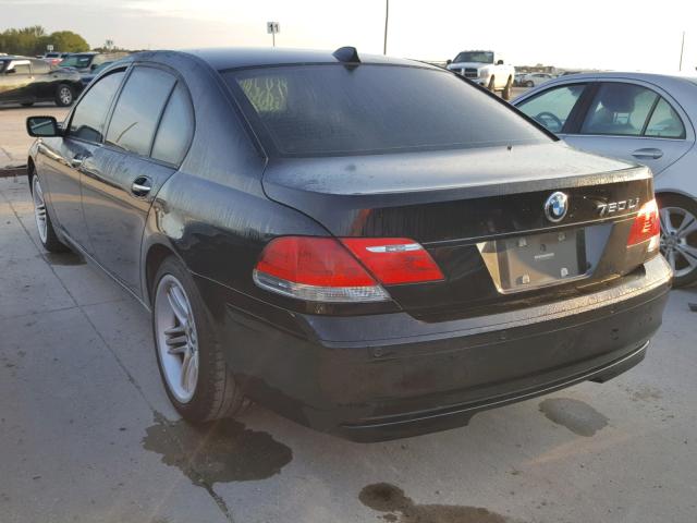 WBAHN03517DD98723 - 2007 BMW 760 LI BLACK photo 3