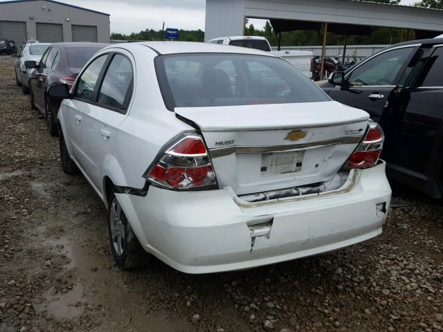 KL1TD5DE9BB214746 - 2011 CHEVROLET AVEO LS WHITE photo 3