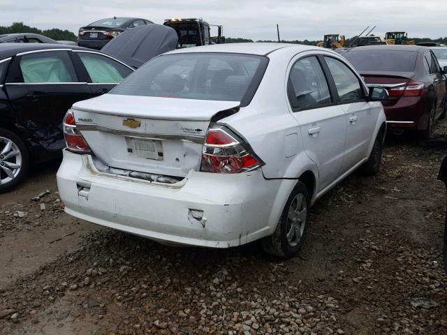KL1TD5DE9BB214746 - 2011 CHEVROLET AVEO LS WHITE photo 4