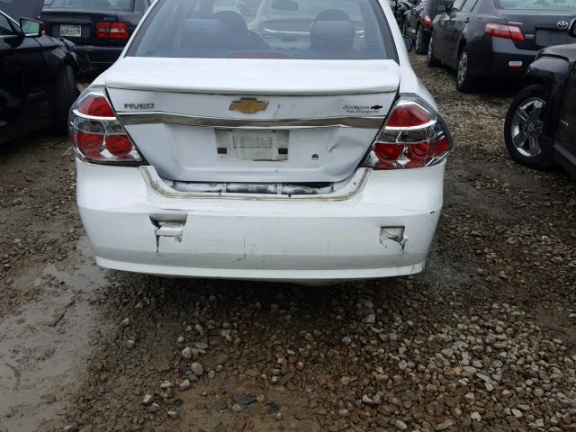 KL1TD5DE9BB214746 - 2011 CHEVROLET AVEO LS WHITE photo 9