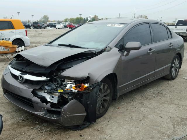 1HGFA16809L018019 - 2009 HONDA CIVIC EX GRAY photo 2