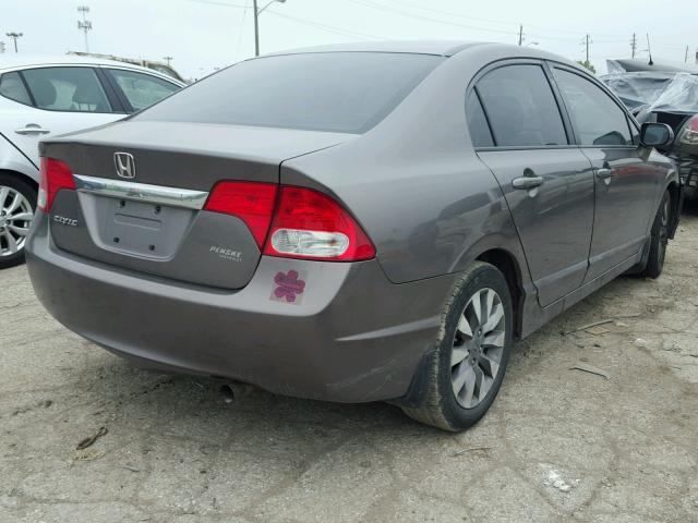 1HGFA16809L018019 - 2009 HONDA CIVIC EX GRAY photo 4