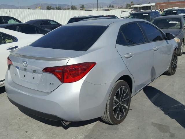 5YFBURHE9HP713692 - 2017 TOYOTA COROLLA L SILVER photo 4