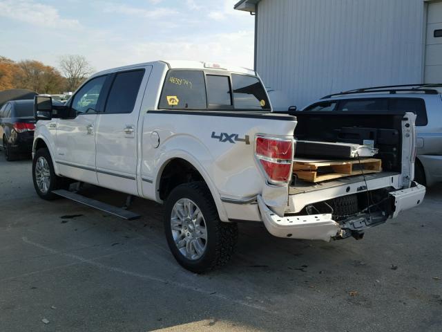 1FTFW1ET7CFB02642 - 2012 FORD F150 SUPER WHITE photo 3