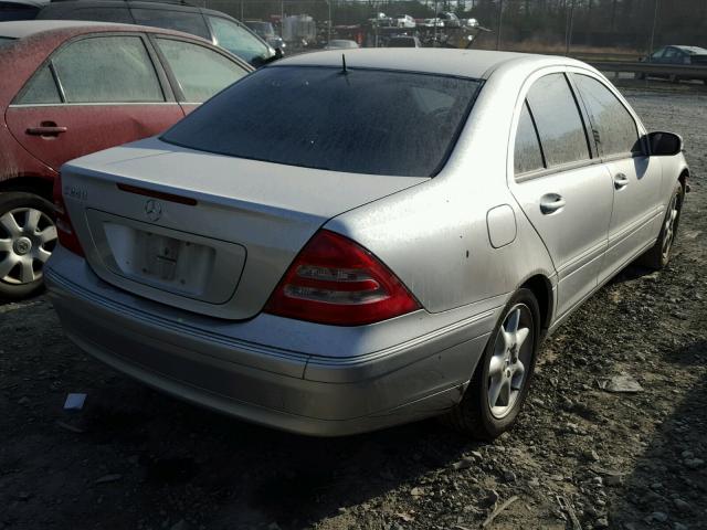 WDBRF61J12E008774 - 2002 MERCEDES-BENZ C 240 SILVER photo 4