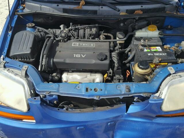 KL1TJ62604B150853 - 2004 CHEVROLET AVEO LS BLUE photo 7