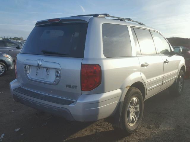 2HKYF18645H558010 - 2005 HONDA PILOT EXL SILVER photo 4