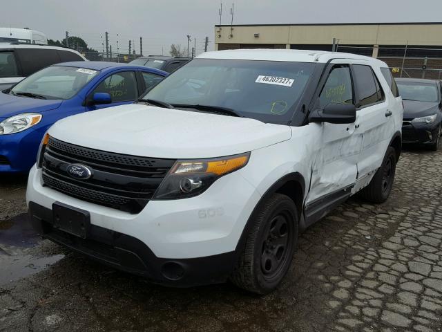 1FM5K8AR7EGB11280 - 2014 FORD EXPLORER P WHITE photo 2