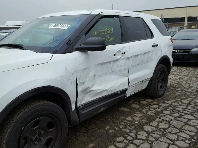 1FM5K8AR7EGB11280 - 2014 FORD EXPLORER P WHITE photo 9