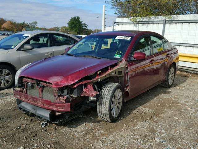 4S3BMDL61A2228597 - 2010 SUBARU LEGACY BURGUNDY photo 2