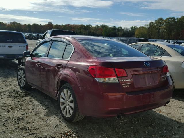 4S3BMDL61A2228597 - 2010 SUBARU LEGACY BURGUNDY photo 3