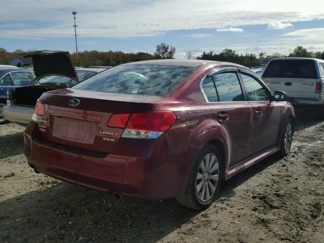 4S3BMDL61A2228597 - 2010 SUBARU LEGACY BURGUNDY photo 4