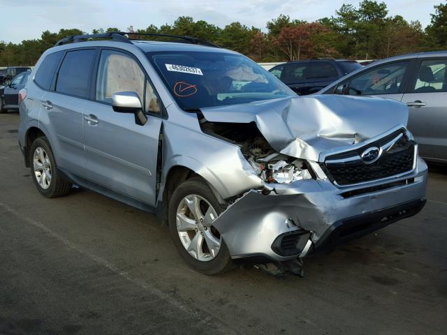 JF2SJAEC3EH537356 - 2014 SUBARU FORESTER 2 SILVER photo 1