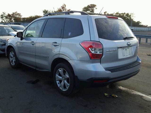 JF2SJAEC3EH537356 - 2014 SUBARU FORESTER 2 SILVER photo 3