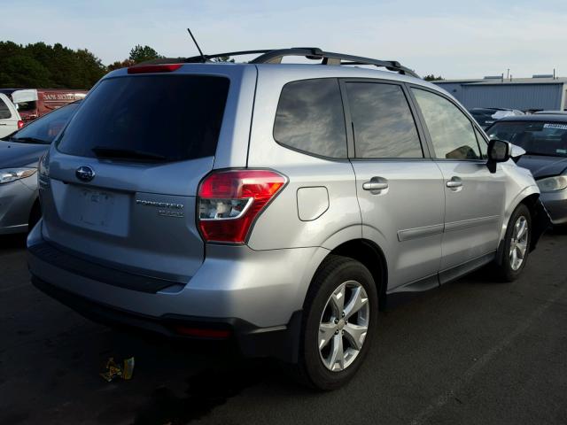 JF2SJAEC3EH537356 - 2014 SUBARU FORESTER 2 SILVER photo 4